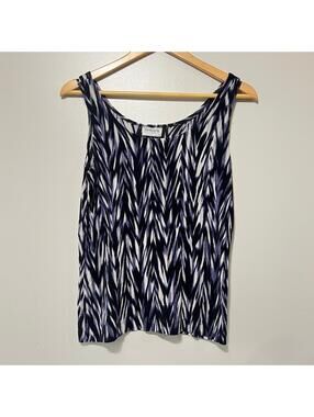 Chico's Traveler's Tank Top Size Large Purple Abstract Print Women's Summer Top